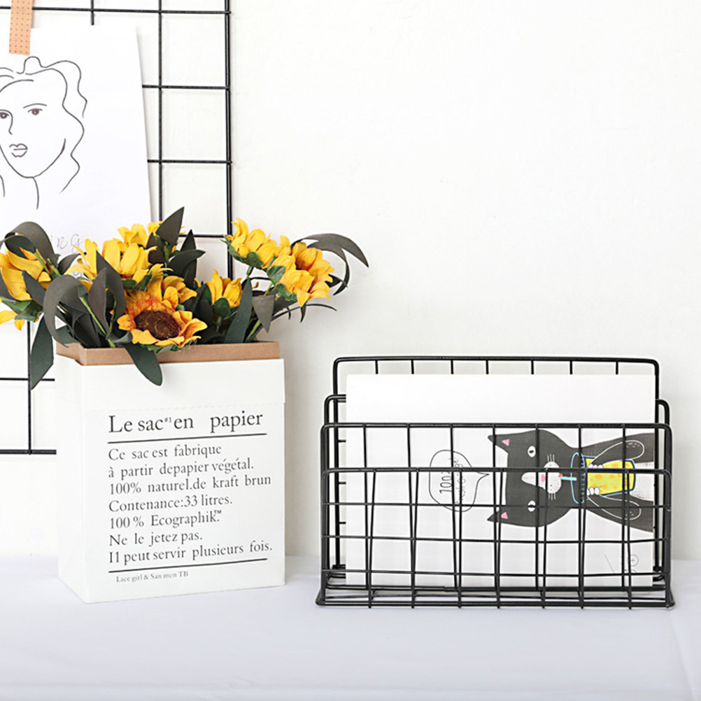 Desktop Metal Mail Organizer R - Magazine Holder Rack 评论和价格