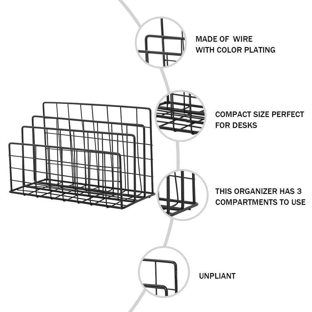 Desktop Metal Mail Organizer R - Magazine Holder Rack 评论和价格