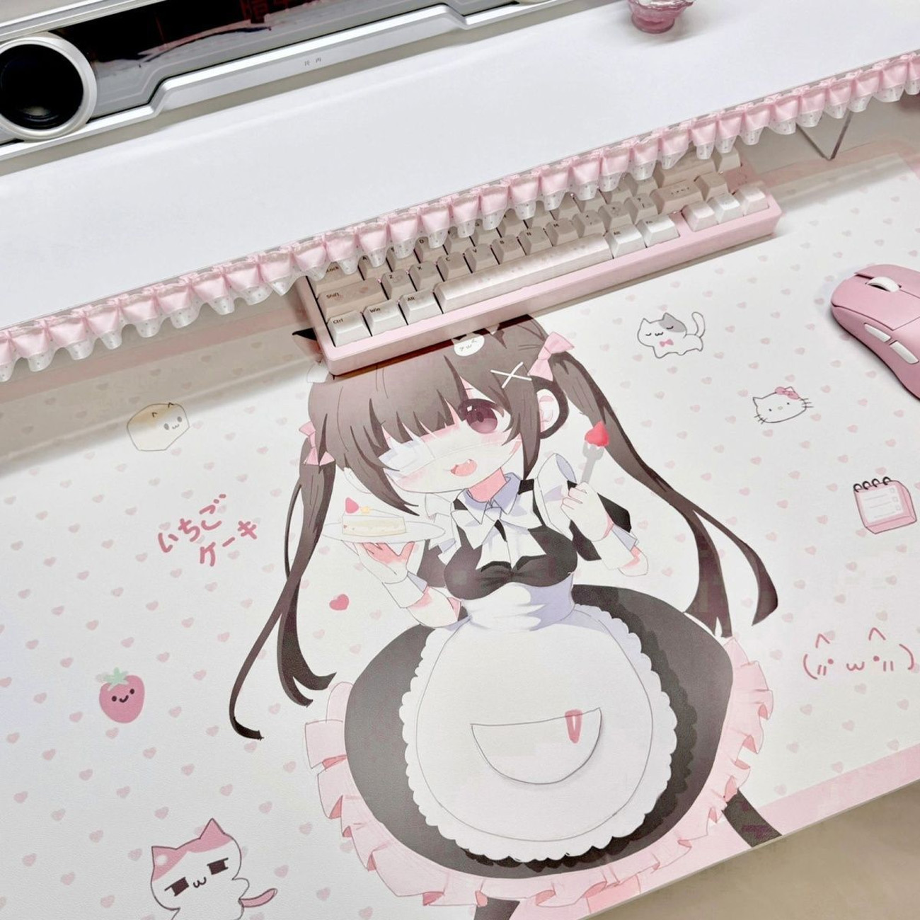 Cute Anime Maid Girl PU Leathe - Leather Desk Pad 评论和价格