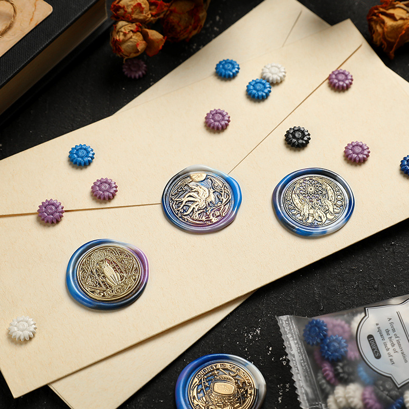 New Sunflower Sealing Wax Seal - Wax Seal Stamp Set 评论和价格