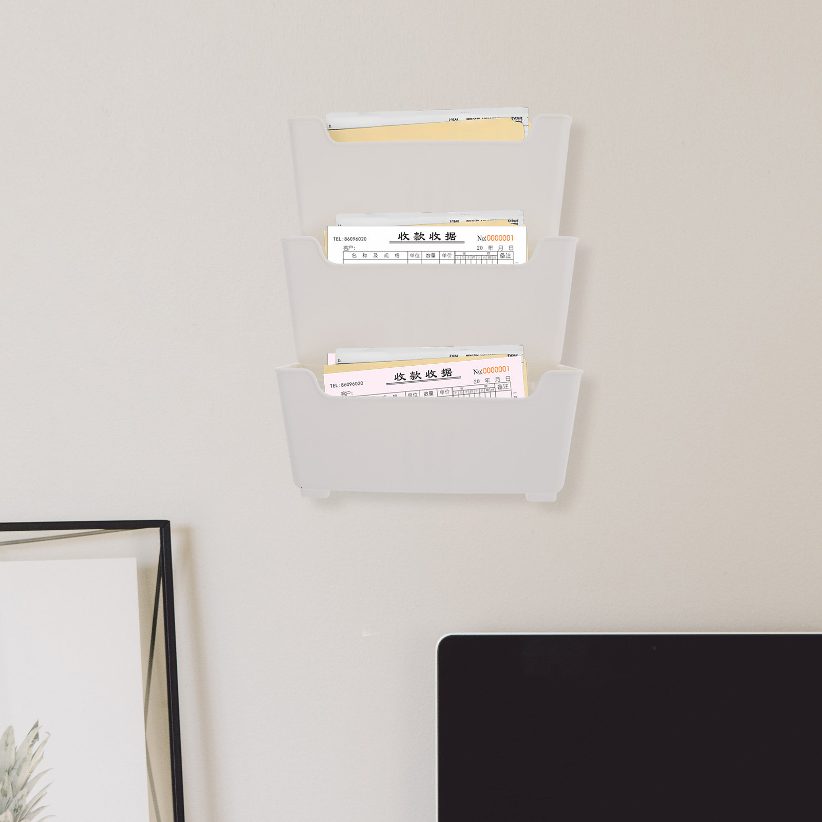 1Set Clear Wall File Organizer - Magazine Holder Rack 评论和价格