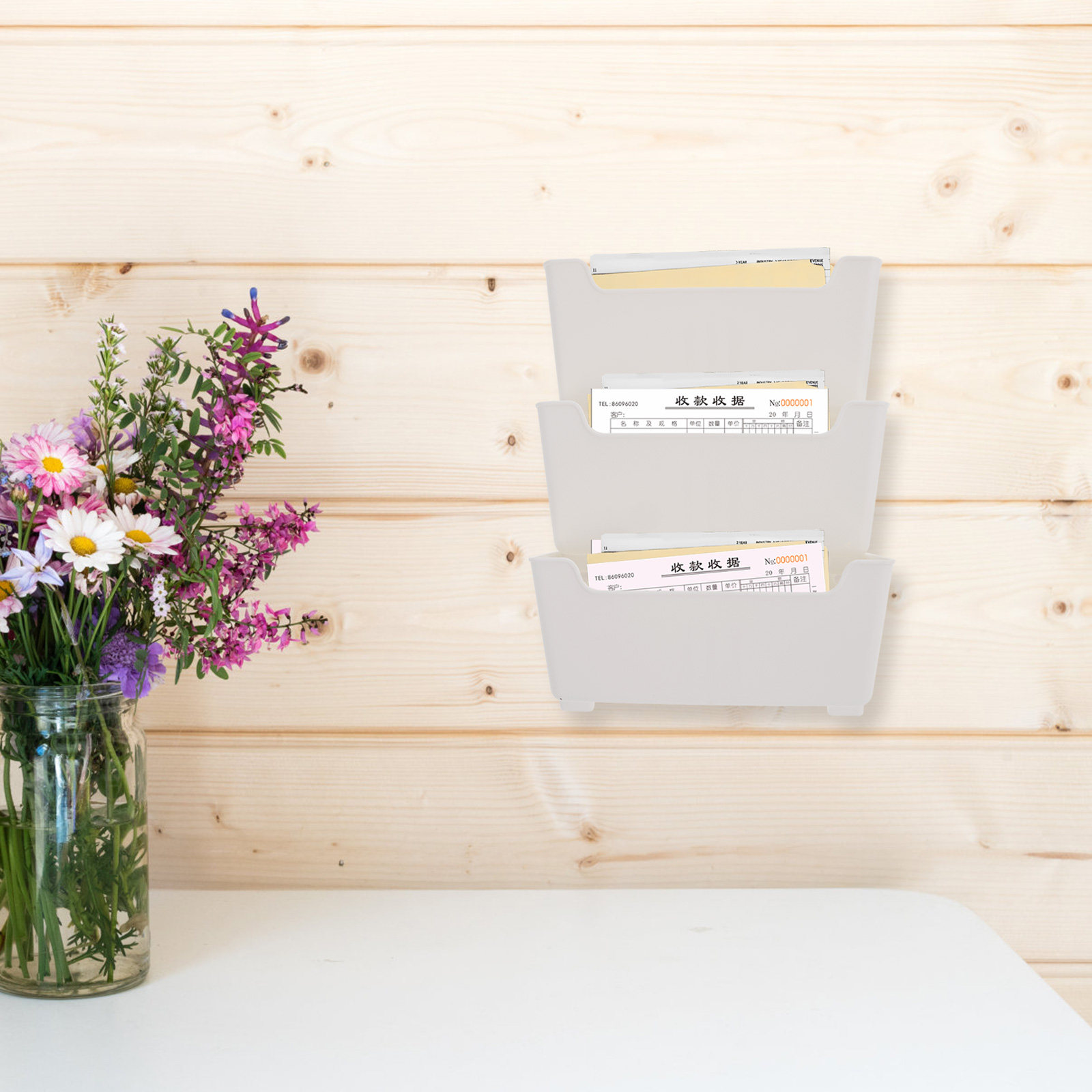 1Set Clear Wall File Organizer - Magazine Holder Rack 评论和价格